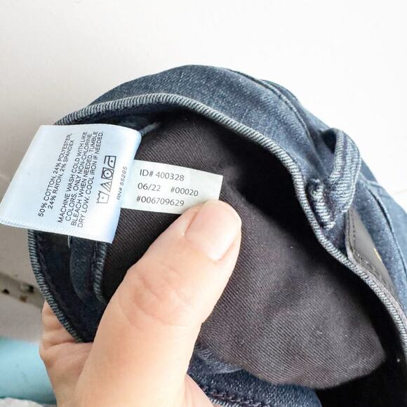 EXPRESS Conscious Edit Mid Rise Bootcut Stretch Size 16 Regular Darker Wash - Picture 10 of 11